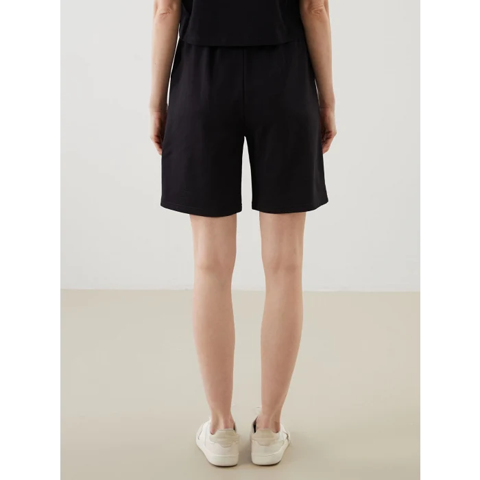 LCWAIKIKI Classic Siyah Beli Lastikli Kadın Şort