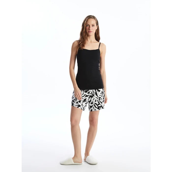 LCW DREAM Siyah Kalp Yaka Askılı Kadın Kuplu Atlet