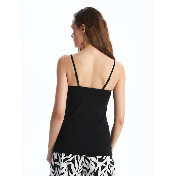 LCW DREAM Siyah Kalp Yaka Askılı Kadın Kuplu Atlet