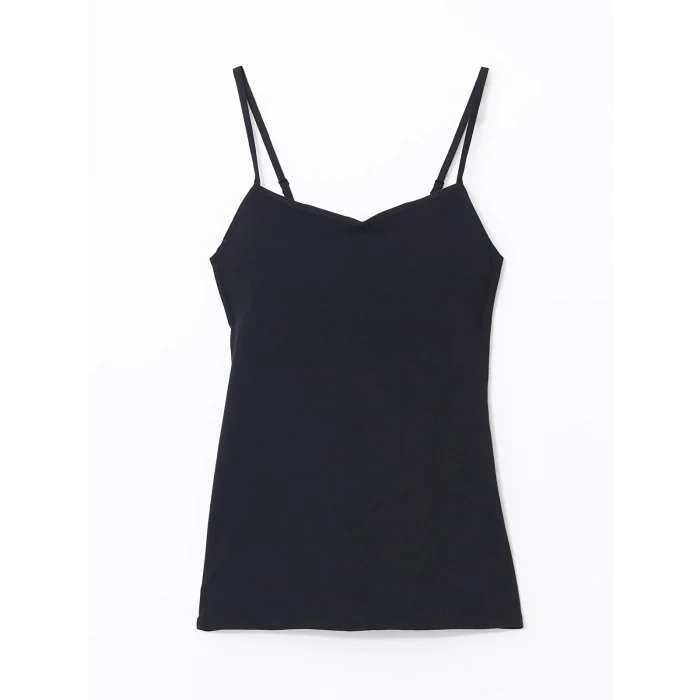 LCW DREAM Siyah Kalp Yaka Askılı Kadın Kuplu Atlet