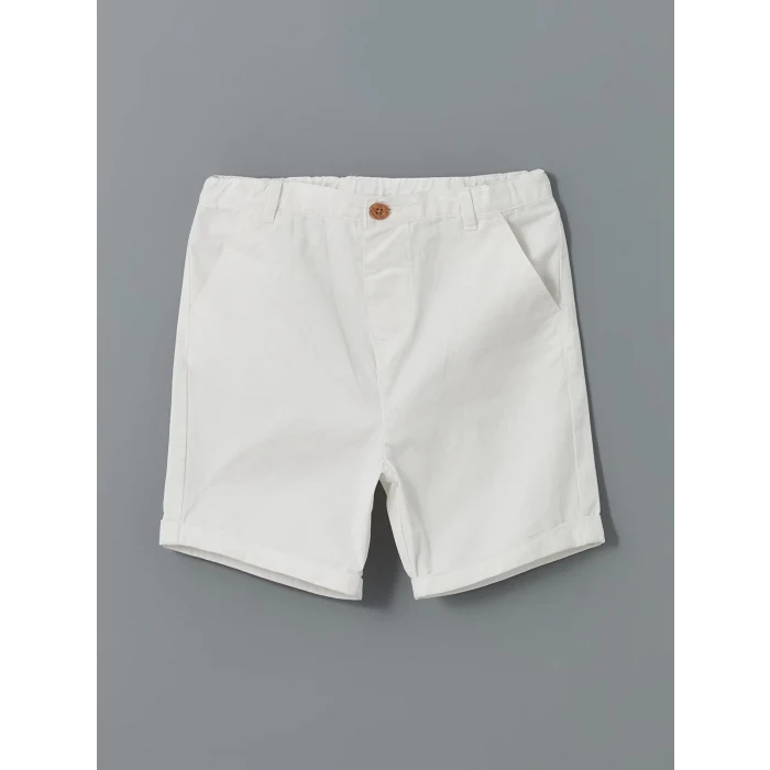 LCW Kids Indigo Baskılı Viskon Erkek Çocuk Gömlek ve Şort 2li