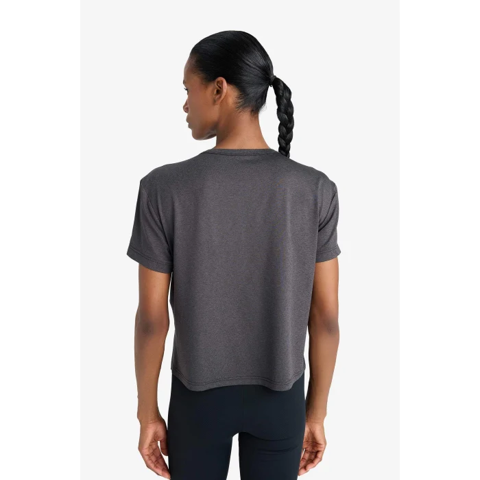 Defacto E2540 Siyah DeFactoFit Bisiklet Yaka Sporcu Kısa Kollu Tişört