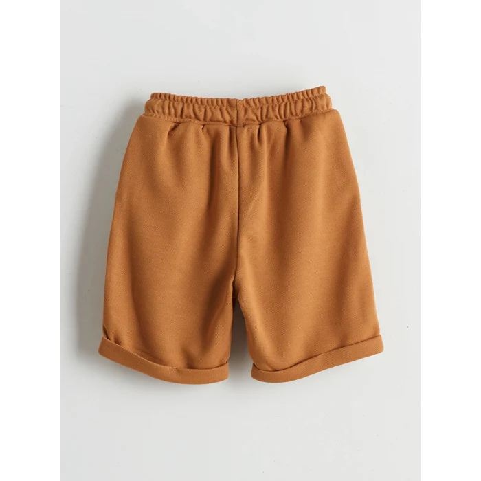 LCW Kids Ekru Baskılı Erkek Çocuk Tişört ve Şort 2li