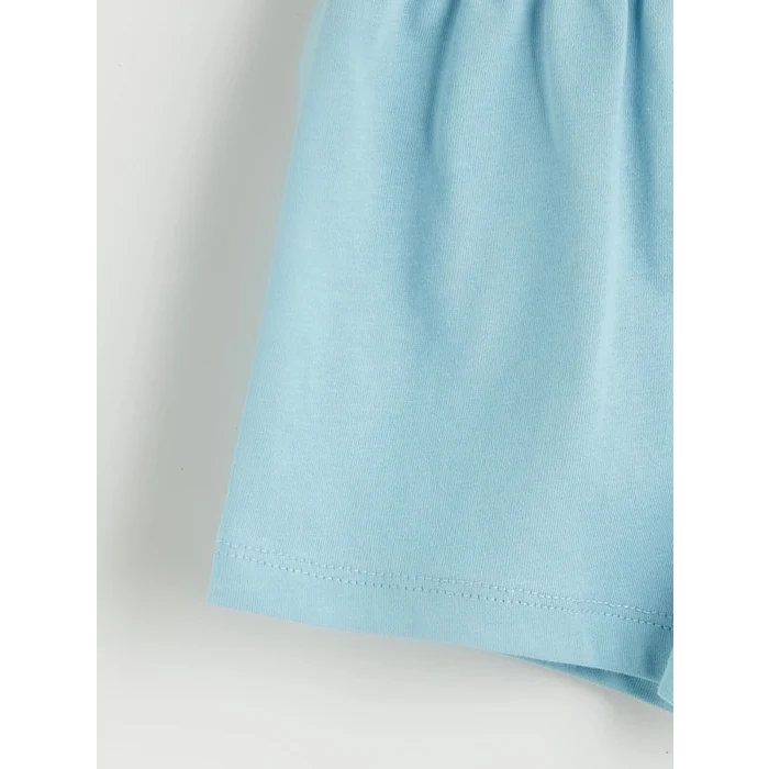 LCW baby Mavi Dinozor Baskılı Erkek Bebek Pijama Takım