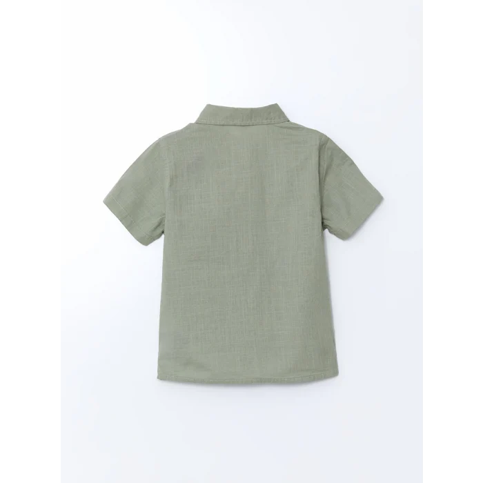LCW Kids Yeşil Basic Cepli Erkek Çocuk Poplin Gömlek