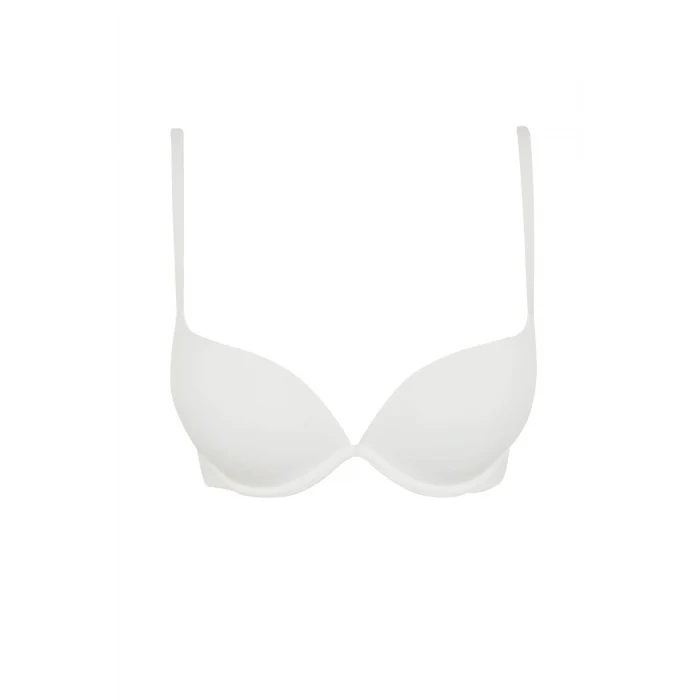 Defacto T8478 Ekru Ekstra Dolgulu Micro Ekstra Dolgulu Full Push Up Tişört Bra-Fall in Love