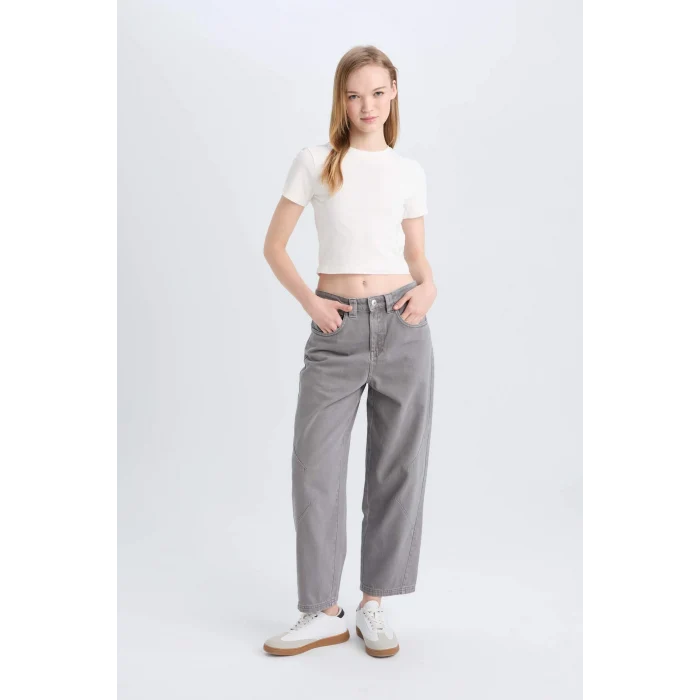 Defacto Z8790 Beyaz Coool Fitted Bisiklet Yaka Basic Düz Kısa Kollu Beyaz Tişört