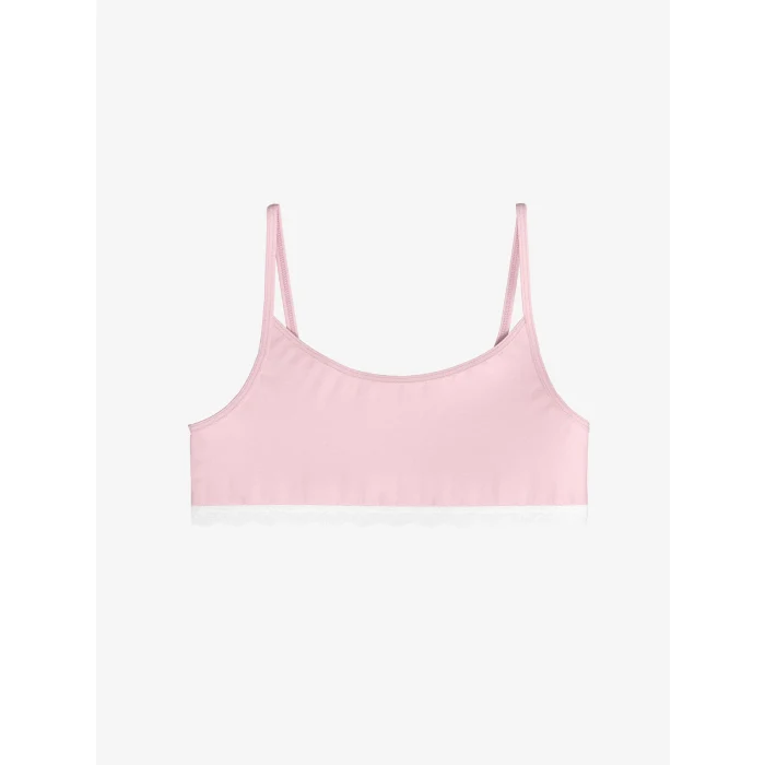 LCW Kids Beyaz Dantel Detaylı Kız Çocuk Büstiyer 2li