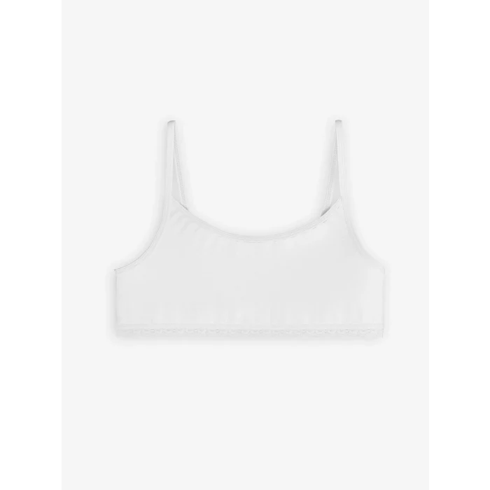 LCW Kids Beyaz Dantel Detaylı Kız Çocuk Büstiyer 2li