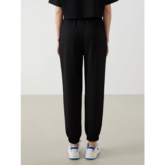XSIDE ACTIVE Siyah Beli Lastikli Kadın Jogger Eşofman Altı