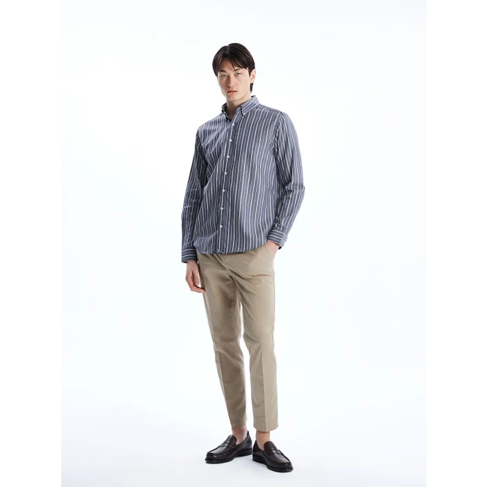 SOUTHBLUE Indigo Regular Fit Uzun Kollu Çizgili Erkek Gömlek