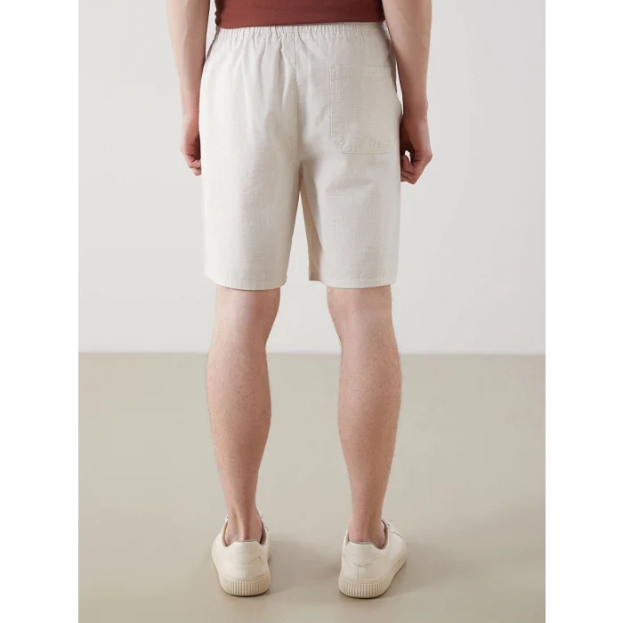 XSIDE Bej Standart Kalıp Poplin Erkek Şort