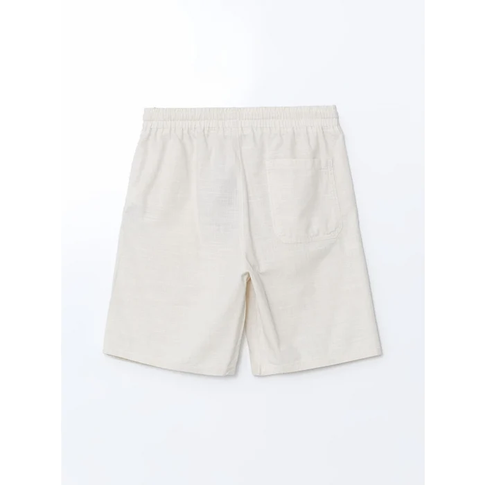 XSIDE Bej Standart Kalıp Poplin Erkek Şort