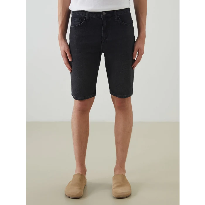 LCW Jeans Antrasit Slim Fit Erkek Jean Şort
