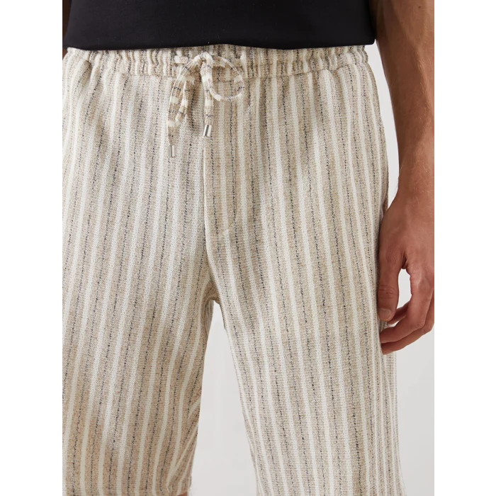 LCW Vision Bej Standart Kalıp Çizgili Erkek Şort