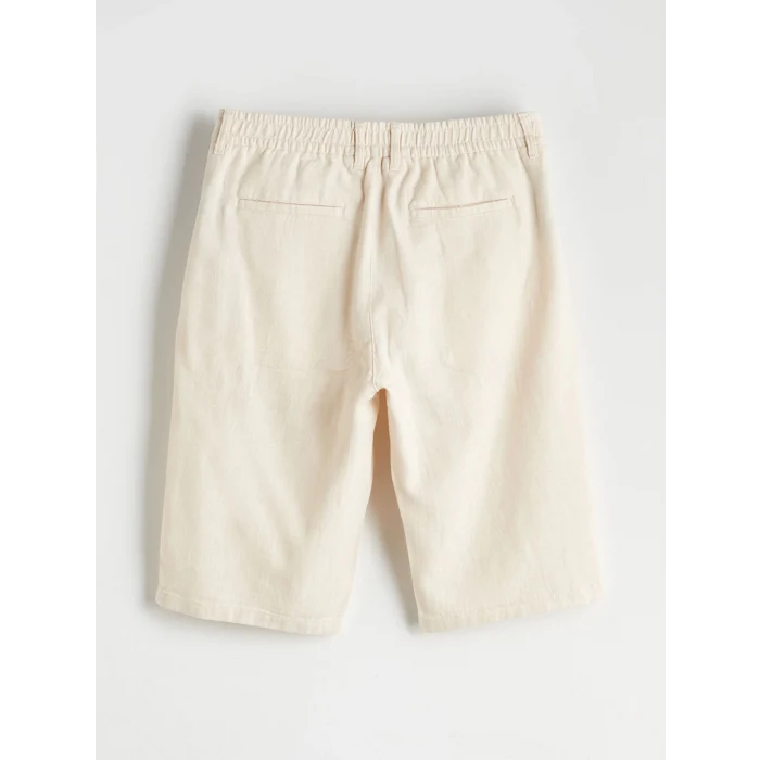 SOUTHBLUE Bej Standart Kalıp Keten Karışımlı Erkek Şort