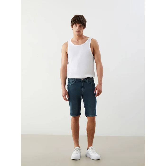 LCW Jeans Indigo Slim Fit Erkek Jean Şort