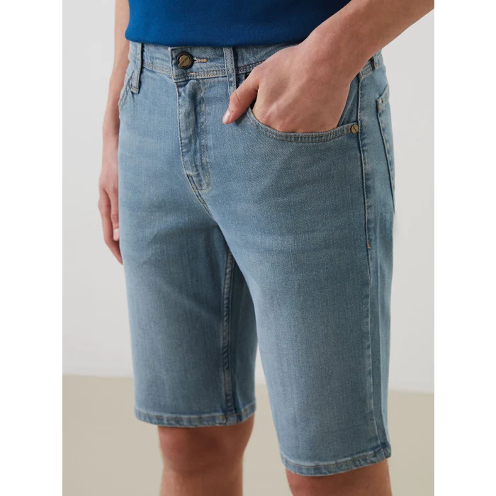 LCW Jeans Yeşil Süper Skinny Fit Erkek Jean Şort