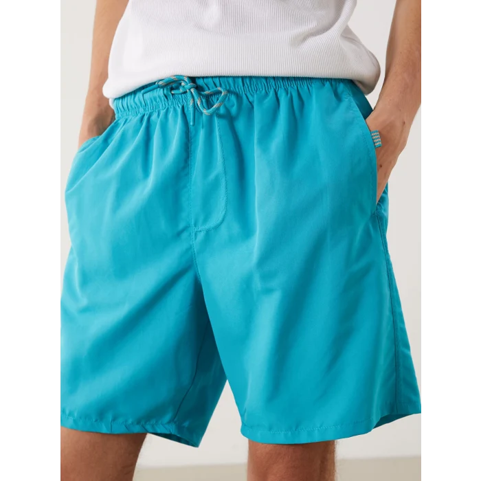 LCWAIKIKI Classic Petrol Diz Hizası Boy Basic Erkek Deniz Şortu