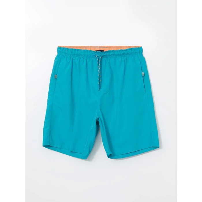 LCWAIKIKI Classic Petrol Diz Hizası Boy Basic Erkek Deniz Şortu