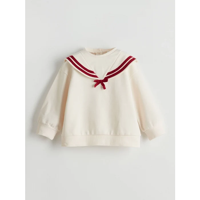 LCW Kids Ekru Kurdele Kız Çocuk Sweatshirt ve Tayt 2li