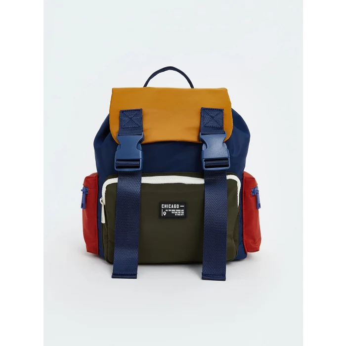 LCW ACCESSORIES Lacivert Renk Bloklu Erkek Çocuk Sırt Çantası