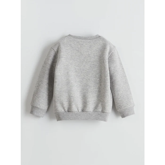 LCW Kids Ekru Ayı Teddy Baskılı Kız Çocuk Kalın Sweatshirt 2li