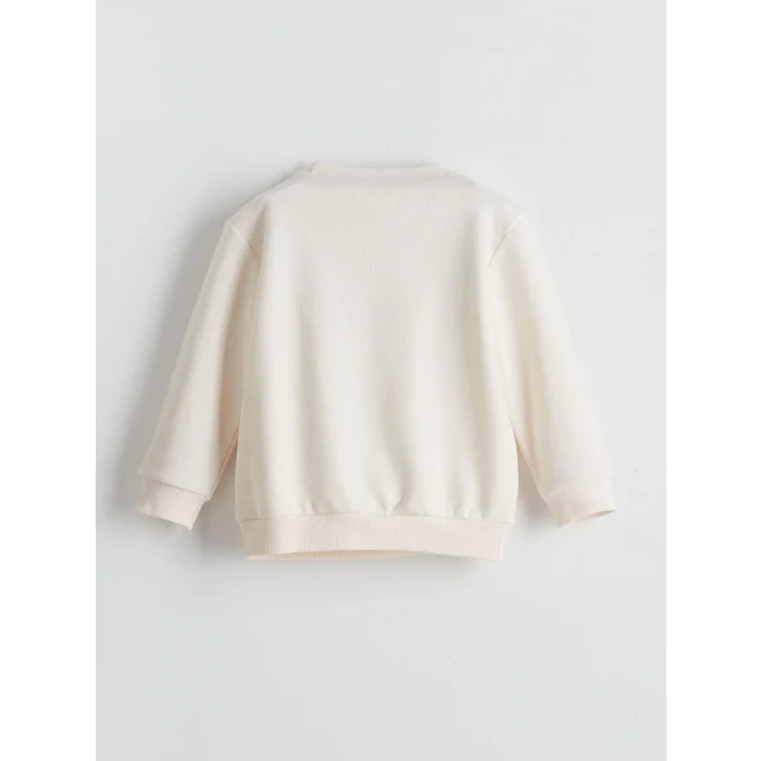 LCW Kids Ekru Ayı Teddy Baskılı Kız Çocuk Kalın Sweatshirt 2li