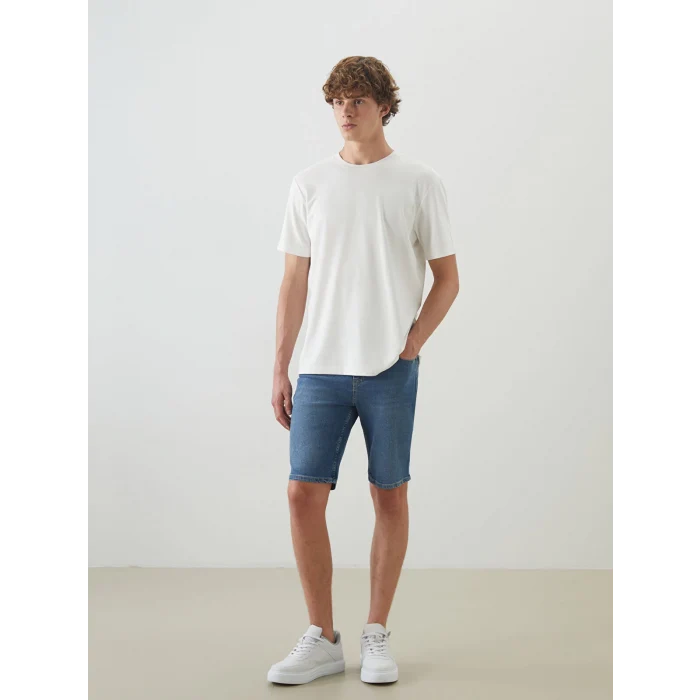 LCW Jeans Indigo Slim Fit Erkek Jean Şort