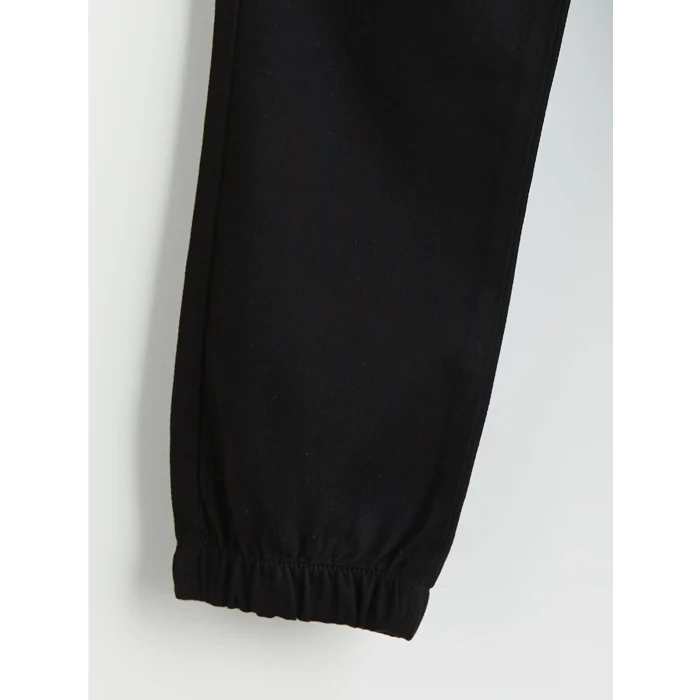 LCW Kids Siyah Beli Lastikli Erkek Çocuk Jogger Pantolon