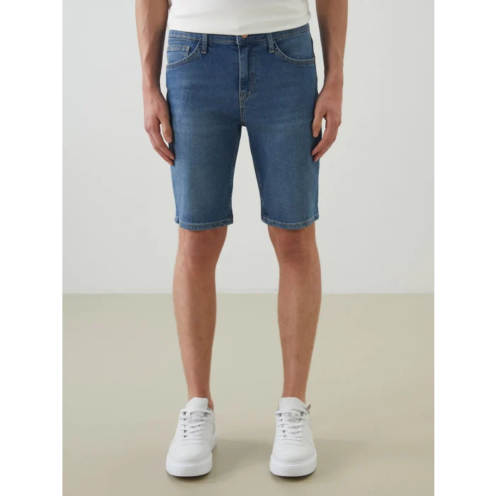 LCW Jeans Indigo Slim Fit Erkek Jean Şort