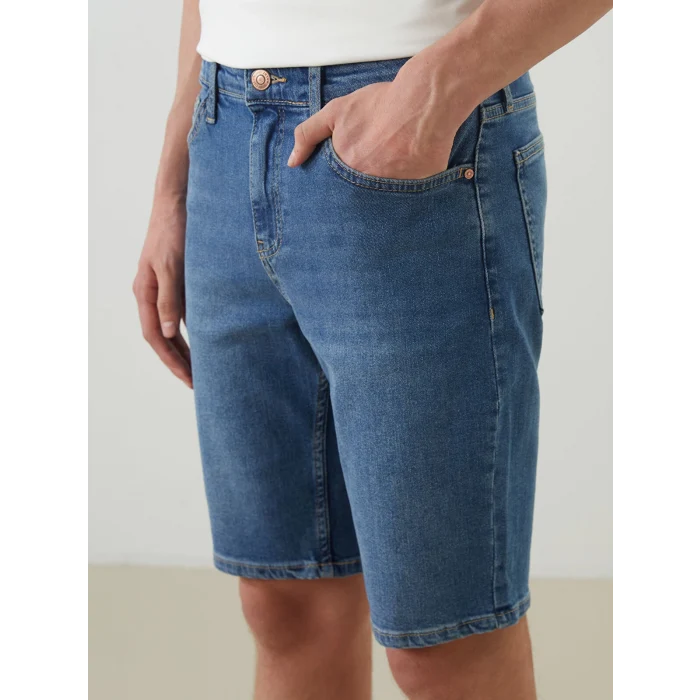 LCW Jeans Indigo Slim Fit Erkek Jean Şort