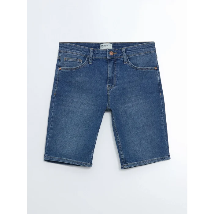 LCW Jeans Indigo Slim Fit Erkek Jean Şort