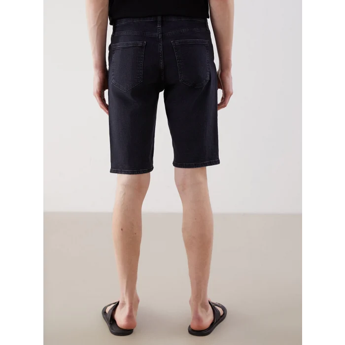 LCW Jeans Siyah Standart Kalıp Erkek Jean Şort