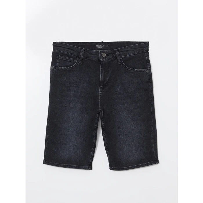 LCW Jeans Siyah Standart Kalıp Erkek Jean Şort