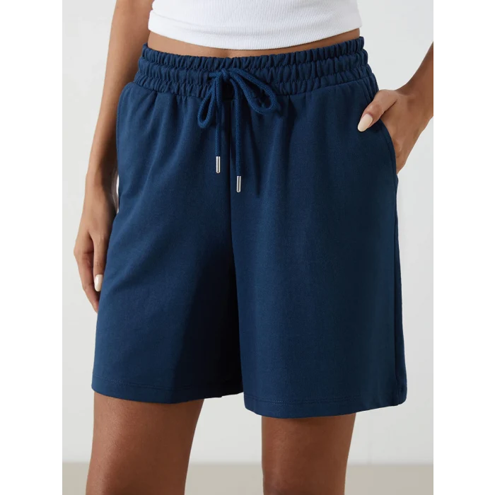 XSIDE Lacivert Beli Lastikli Kadın Şort