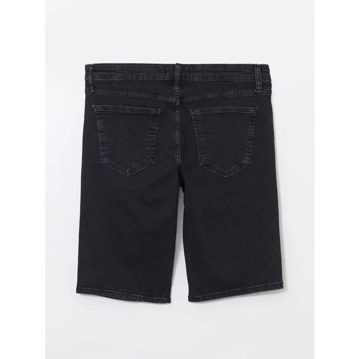 LCW Jeans Siyah Standart Kalıp Erkek Jean Şort