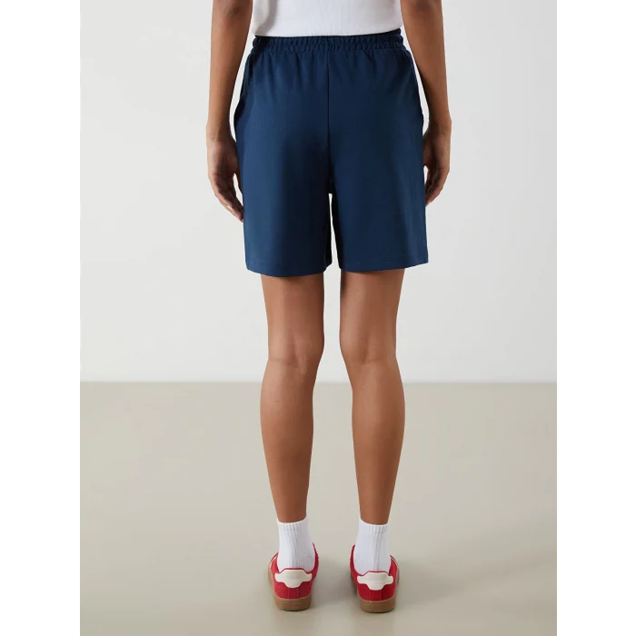 XSIDE Lacivert Beli Lastikli Kadın Şort