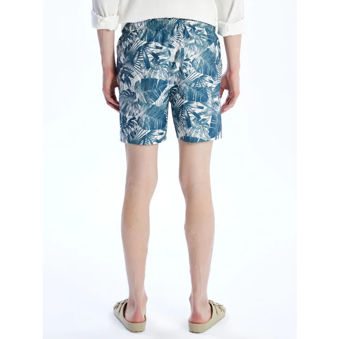 XSIDE Yeşil Kısa Boy Desenli Erkek Deniz Şortu