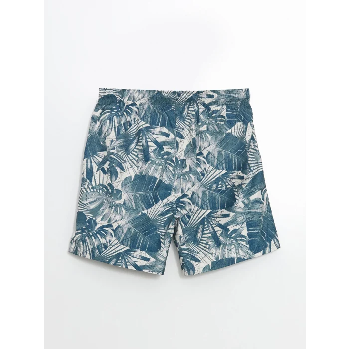 XSIDE Yeşil Kısa Boy Desenli Erkek Deniz Şortu