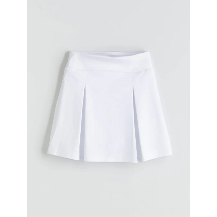 LCW Kids Pembe Bisiklet Yaka Kız Çocuk Tişört ve Şort Etek