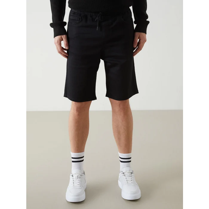 LCW Jeans Siyah Standart Kalıp Erkek Jean Şort