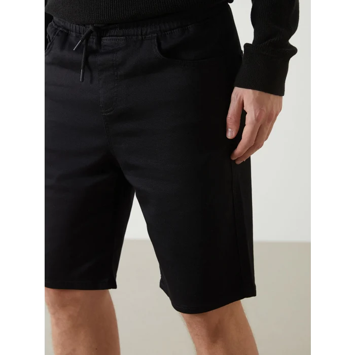 LCW Jeans Siyah Standart Kalıp Erkek Jean Şort