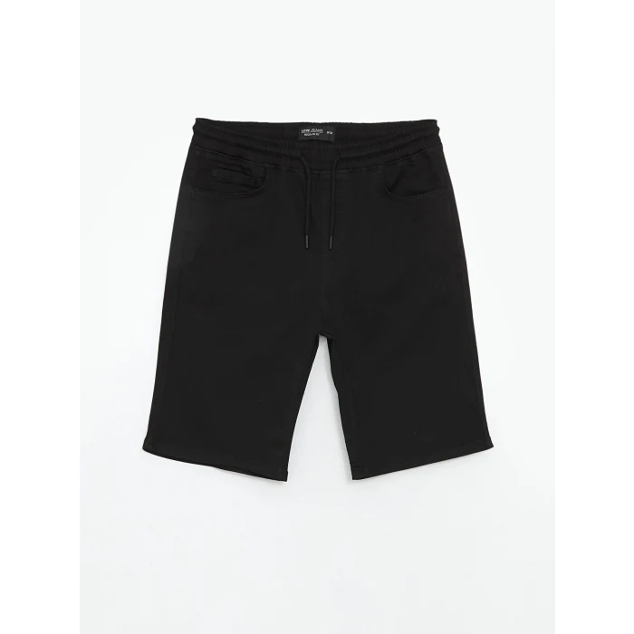 LCW Jeans Siyah Standart Kalıp Erkek Jean Şort