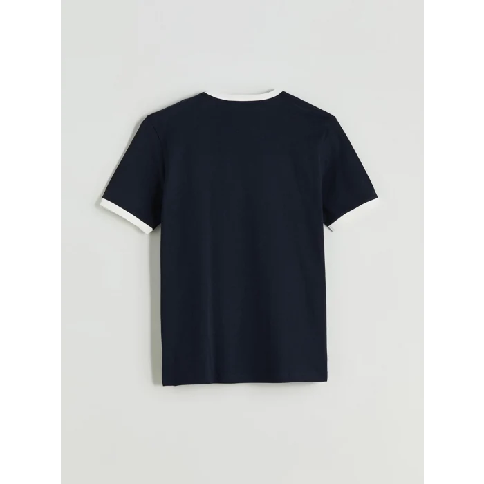 XSIDE Lacivert Bisiklet Yaka Penye Erkek Tişört