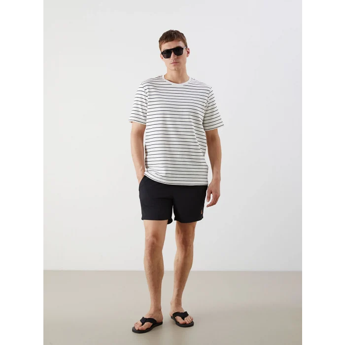 SOUTHBLUE Siyah Kısa Boy Basic Erkek Deniz Şortu