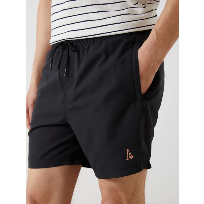 SOUTHBLUE Siyah Kısa Boy Basic Erkek Deniz Şortu