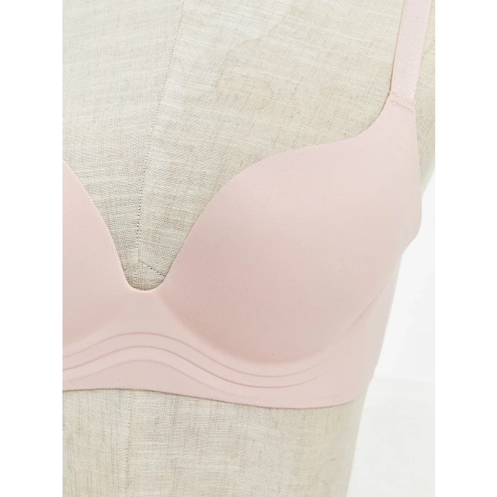 LCW DREAM Pembe Balensiz Dolgusuz Düz Tişört Sütyen