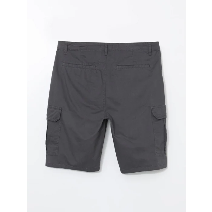 XSIDE Antrasit Standart Kalıp Gabardin Erkek Kargo Şort