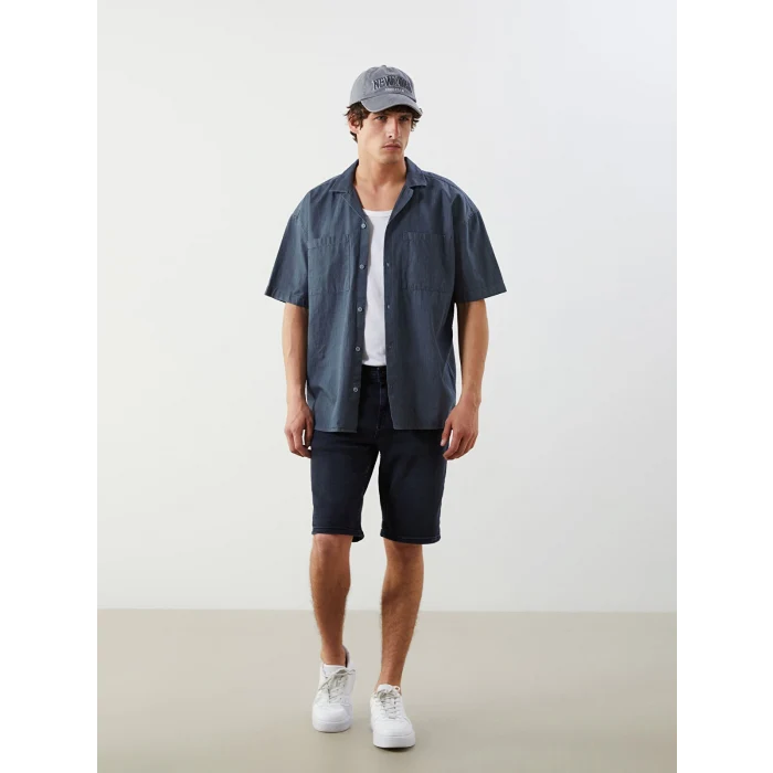 LCW Jeans Siyah Standart Kalıp Erkek Jean Şort